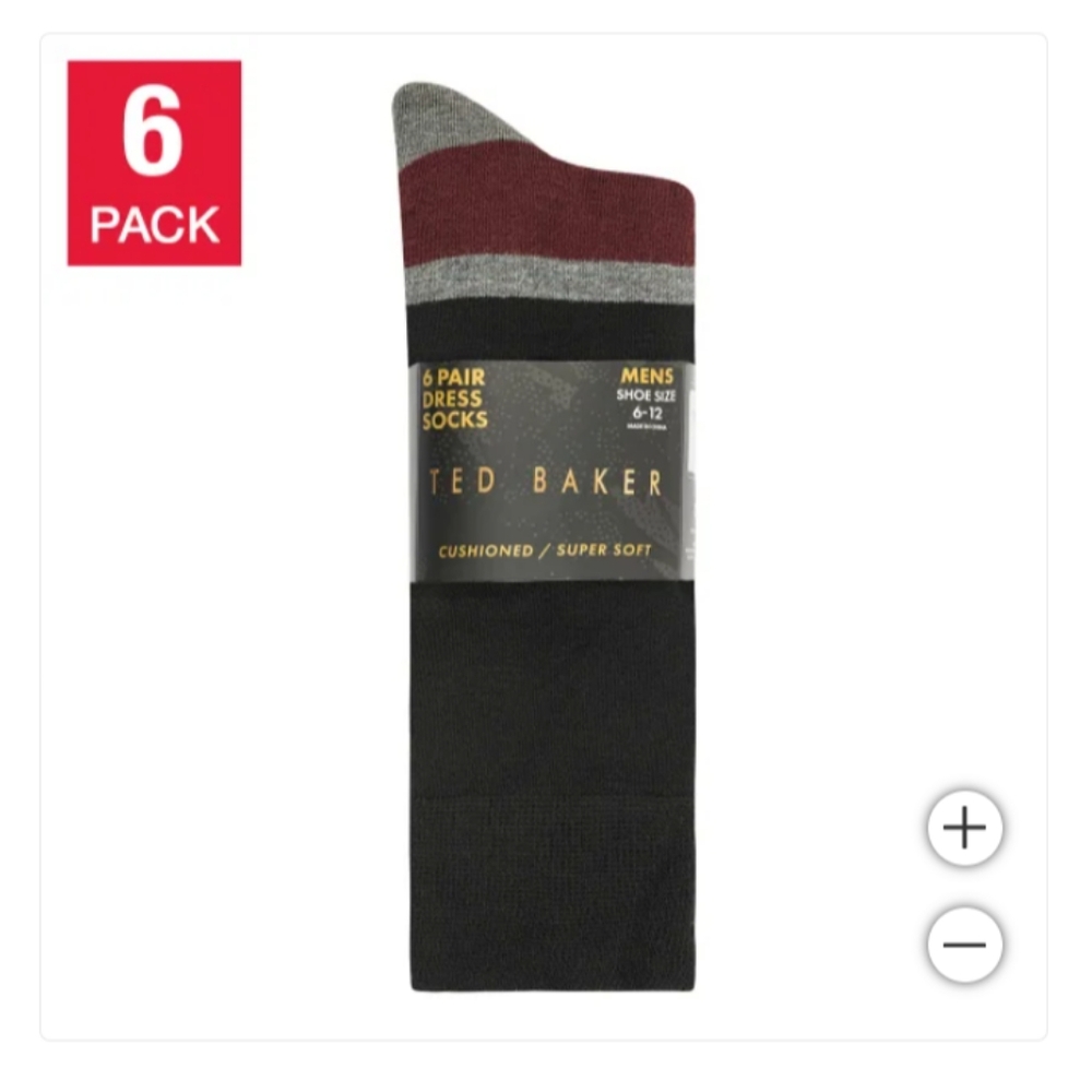 Ted Baker men's dress socks 6pack